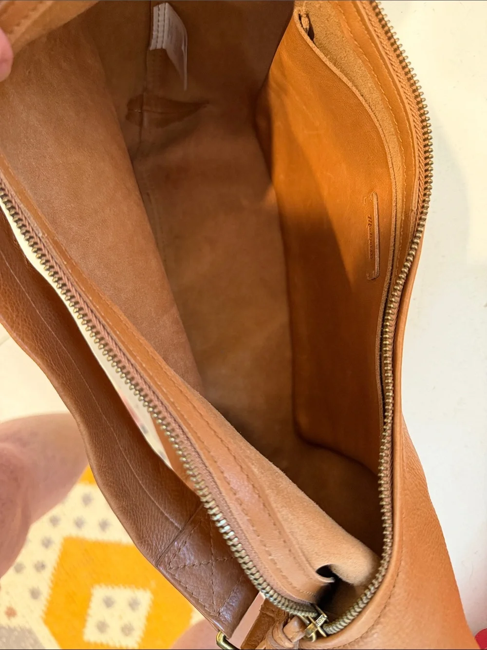 Madewell Cognac Leather Hobo Shoulder Bag - Picture 4 of 4